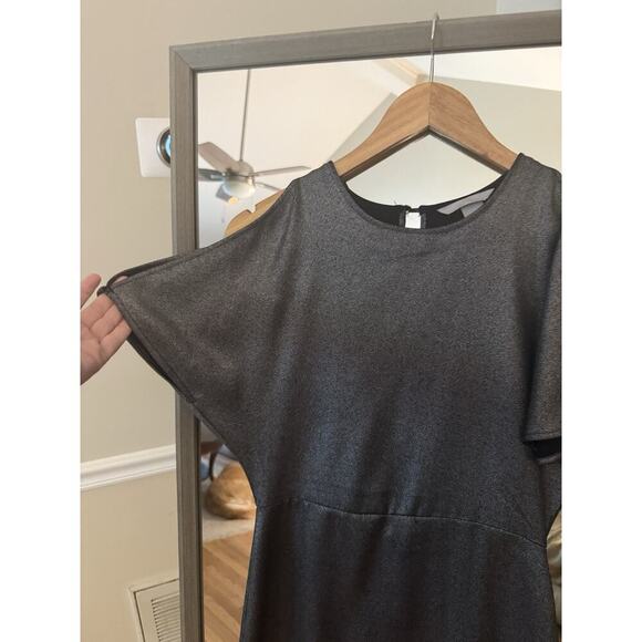 H&M evening cocktail party cold shoulder dress in black silver color in Sz 4 - Picture 3 of 6